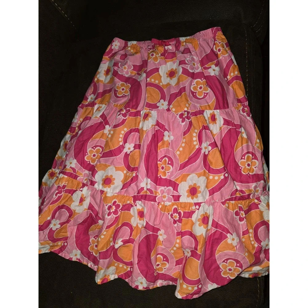 Gymboree rainbow cabana make a splash top size 10 floral‎ skirt size 8